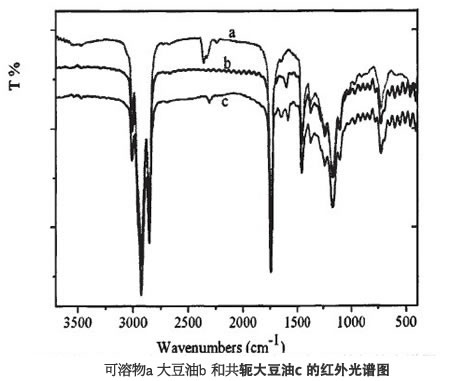 大豆油 共轭大豆油及可溶物的红外光谱分析